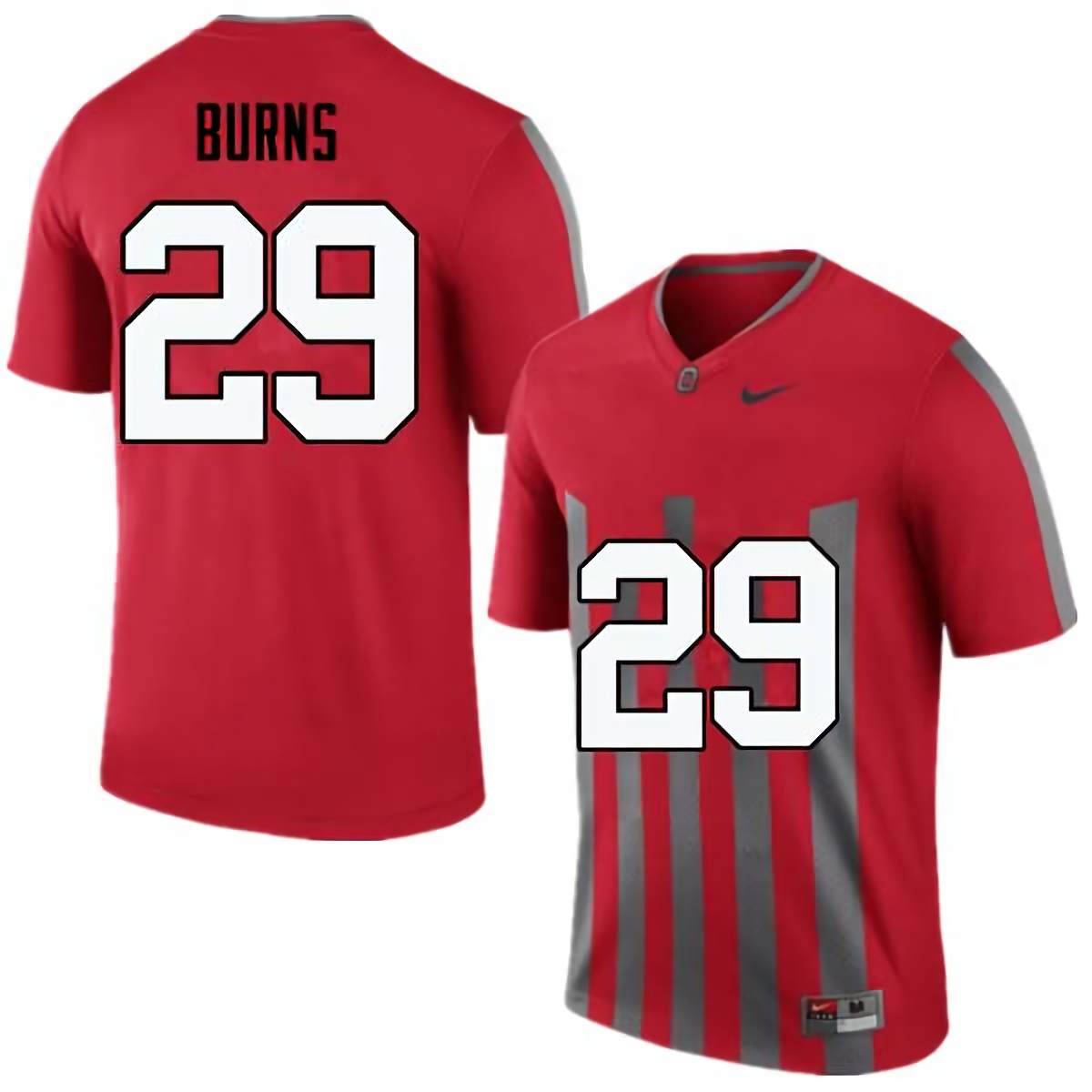 Rodjay Burns Ohio State Buckeyes Men's NCAA #29 Nike Throwback Red College Stitched Football Jersey YCV8656BG